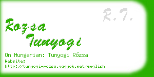 rozsa tunyogi business card